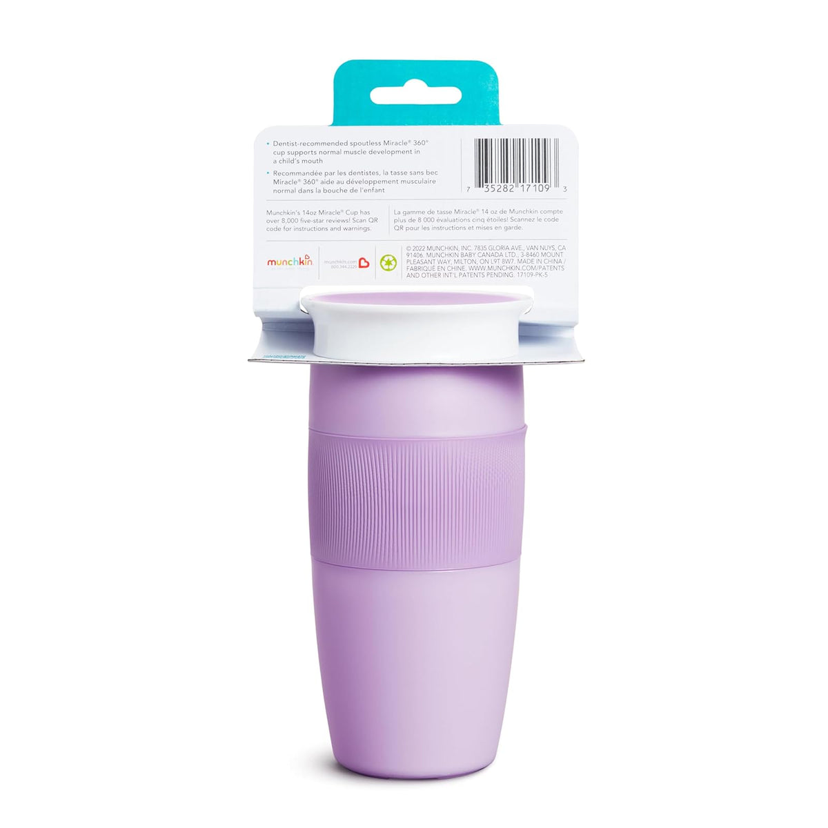 Munchkin Miracle 360 Sippy Cup, Purple, 14 Ounce