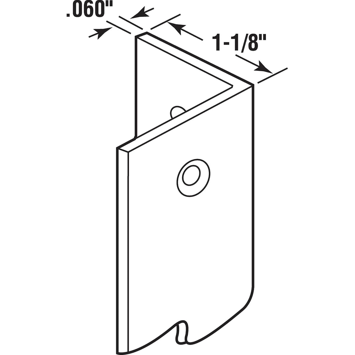 Prime-Line MP9130 - Protector de esquina perforado, 1-1/8 x 48 pulgadas, construcción de vinilo, transparente, cierres incluidos, paquete de 5