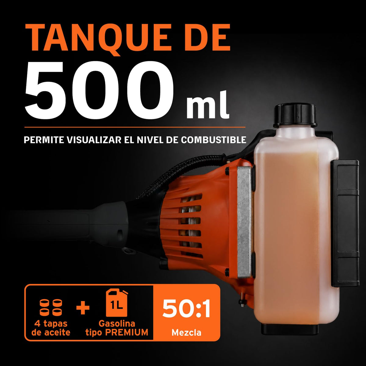 Truper DES-30R, Desbrozadora mango tipo "D", 30 cc