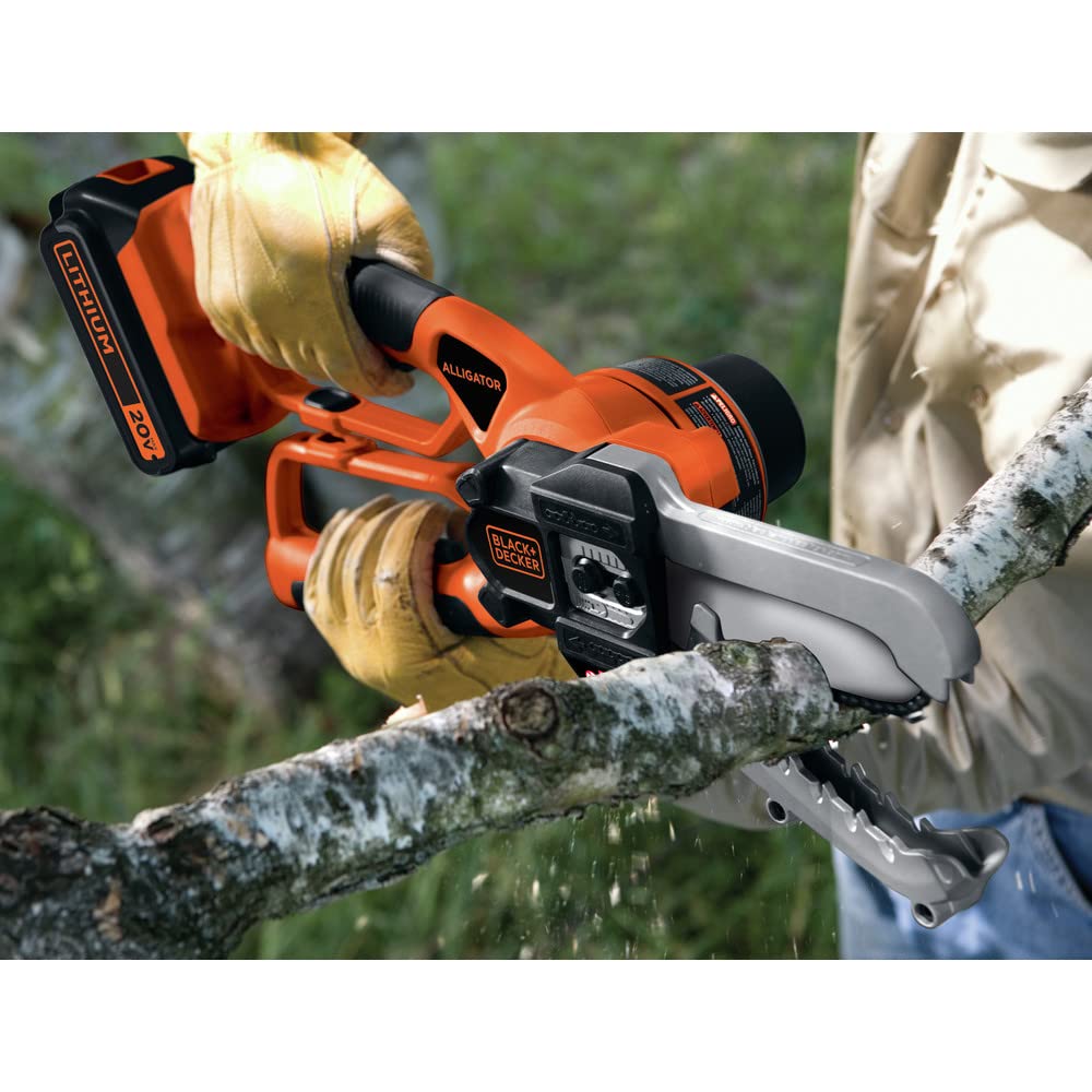 BLACK+DECKER LLP120B Bare Max Lithium Ion Alligator Lopper Saw, 20-Volt | 6" Barra, Corte Hasta 4", Sin Batería