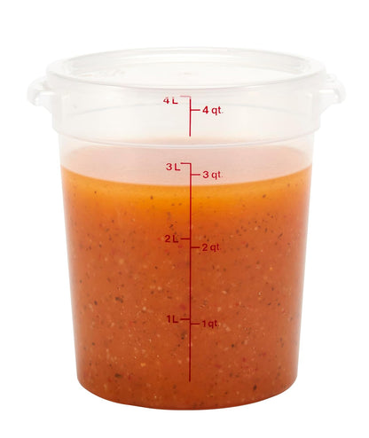Cambro Recipientes de almacenamiento de alimentos con tapas (sin BPA), contenedor de almacenamiento de alimentos de 4 cuartos (2 unidades)