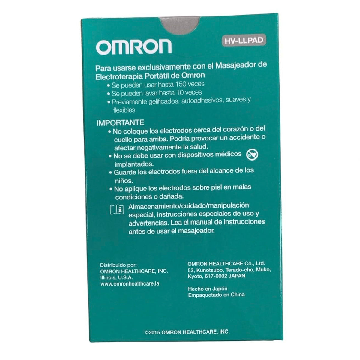 OMRON Electrodos PADS de Repuesto para TENS, Compatibles con HV-F013, HV-F021, HV-F022, Blanco, Autoadhesivos, 1 Unidad