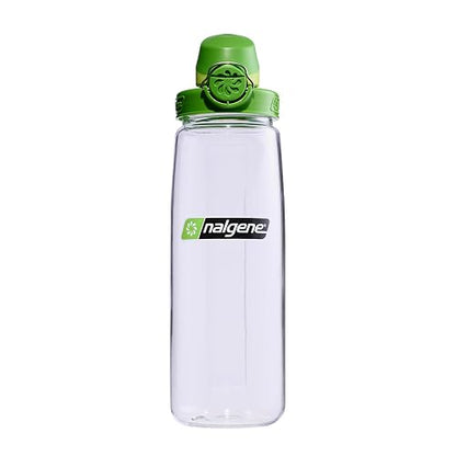 Nalgene Sustain Tritan - Botella de agua sin BPA hecha con material derivado del 50% de residuos de plástico, 24 onzas, transparente con brotes