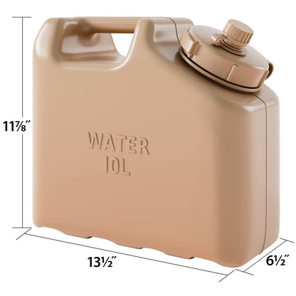 Scepter - Recipiente de Agua Militar última intervensión de BPA de 2.5 galones, Jarra de Agua de Grado alimenticio para Campamento y Almacenamiento de Emergencia, Arena