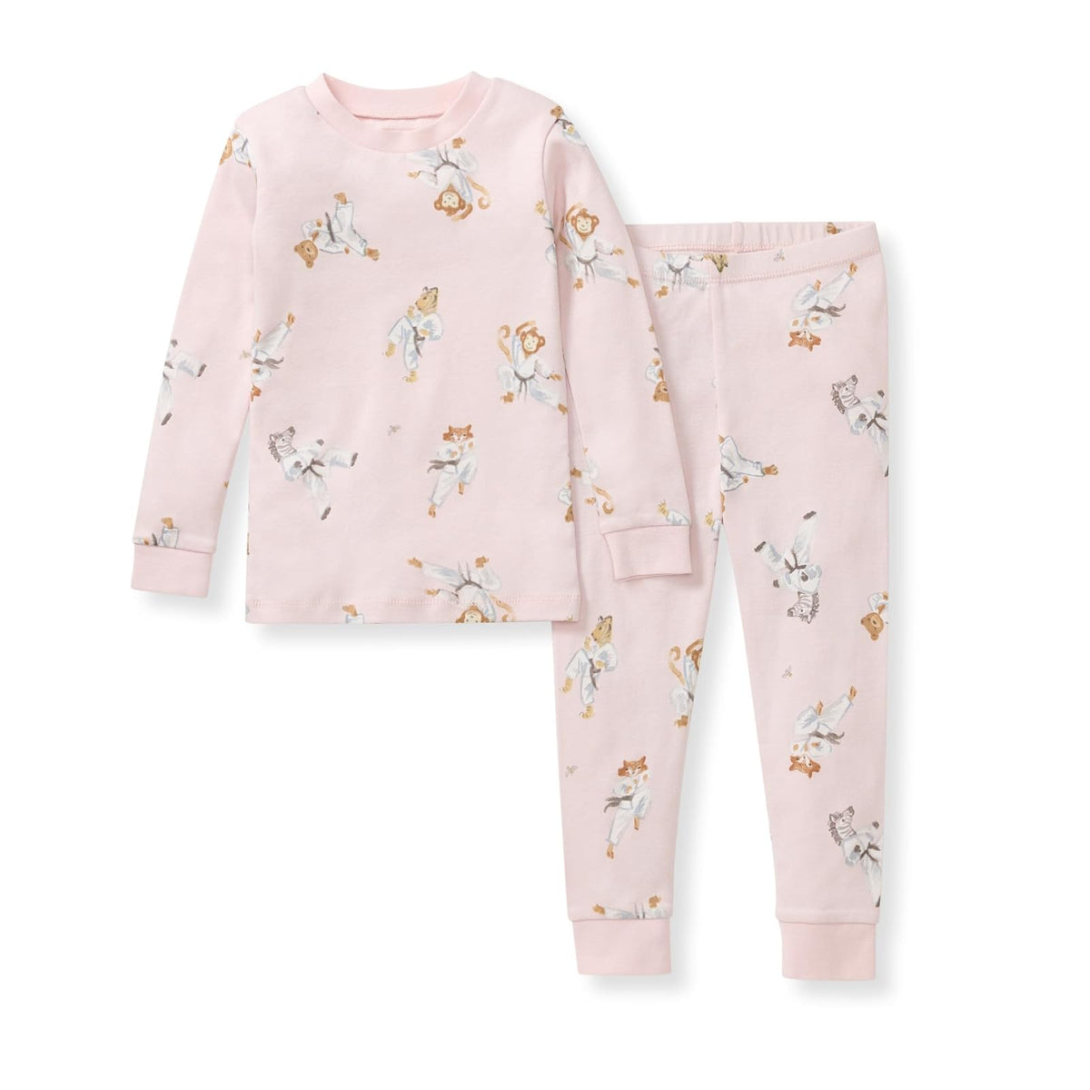 Burt's Bees Baby pijama de 2 piezas de algodón orgánico para niña - 2 Años - Criaturas de karate