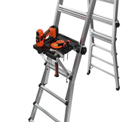 Little Giant 15012 Accesorio para Escalera, Bandeja para Proyecto | Plástico, plato de cierre magnético, ranuras para latas de pintura empotradas, 25 libras. Clasificado
