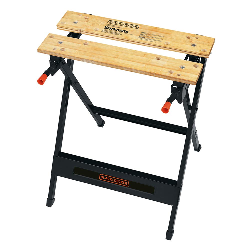 BLACK + DECKER Mesa de Trabajo Multiusos WM125 + Surtek 107118 Surtek Prensa rápida tipo "F" 12