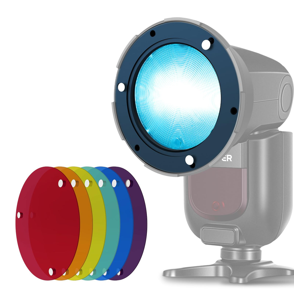 NEEWER Difusor de Flash de Silicona con Anillos Adaptadores Magnéticos - CRS17