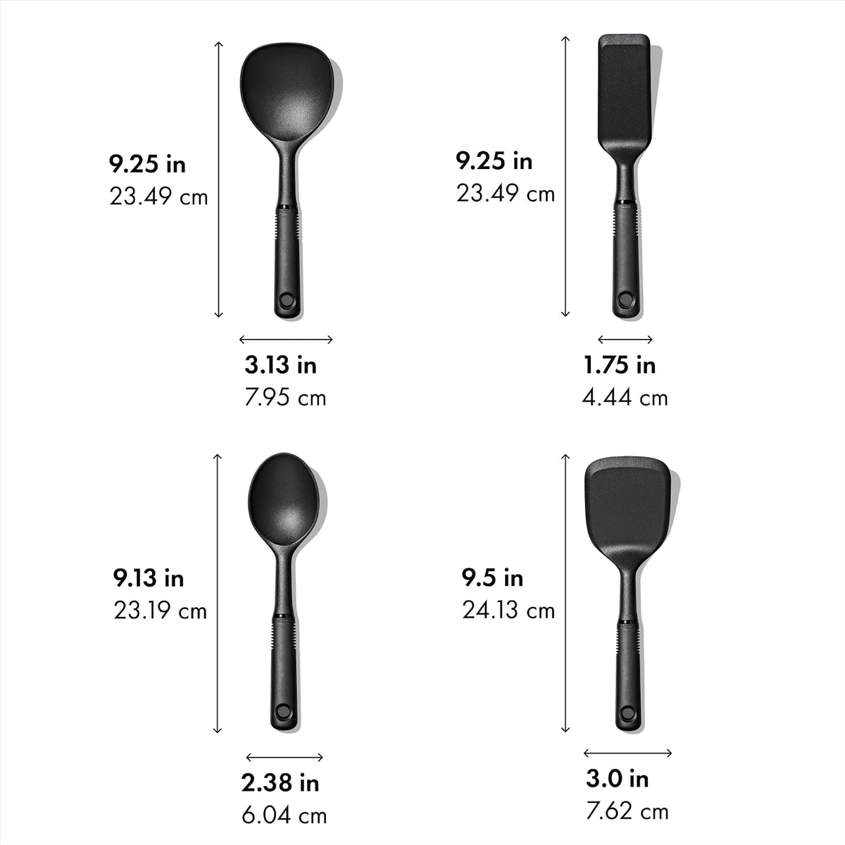 OXO Good Grips - Juego de utensilios de nailon de 4 piezas