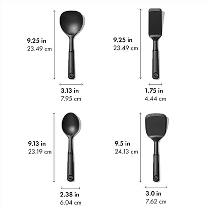 OXO Good Grips - Juego de utensilios de nailon de 4 piezas