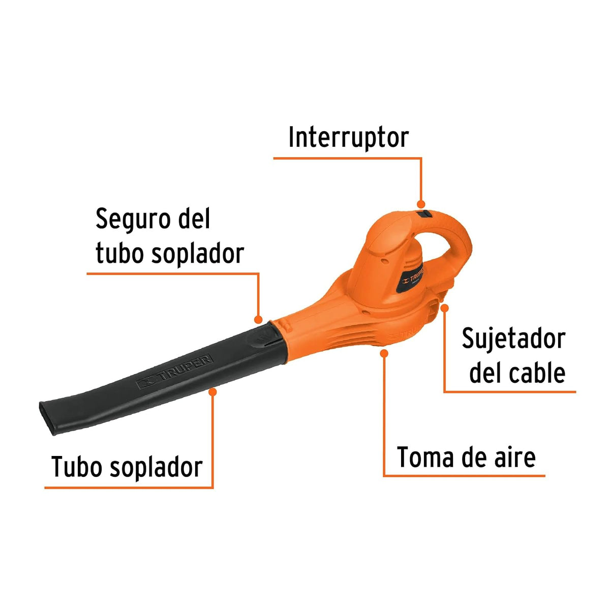 Truper SOPLA-960, Sopladora eléctrica, silenciosa, 960 W