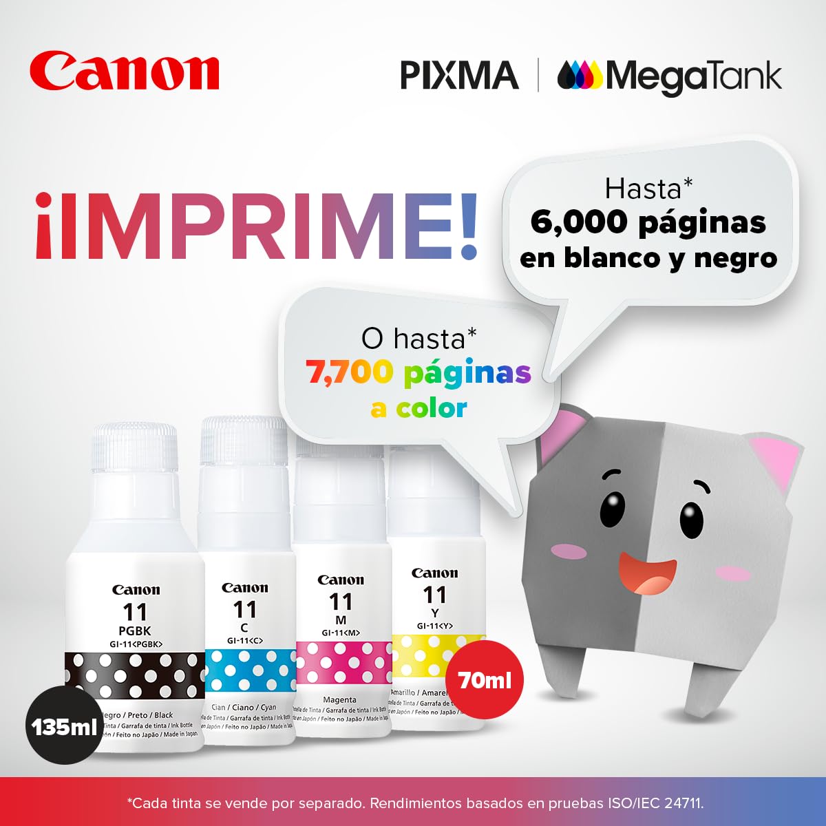 Canon Tinta GI-11 Cian 70ml para G3170, G2170, G4170, G1130