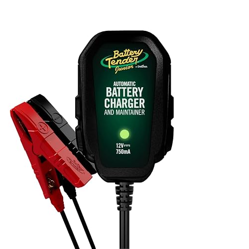 Battery Tender Junior 021-0123 Cargador y Mantenedor Automático 12V 750mA para Motocicleta, ATV, Negro/Verde