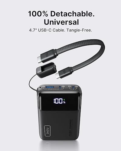 INIU Power Bank, Cargador portátil Ultra Compacto de 20000 mAh, 65 W, USB C, Carga rápida PD QC, Paquete de batería Externa de 3 Salidas para Laptop, MacBook iPad, Tablet, Vapor, iPhone 16 15 14 Pro