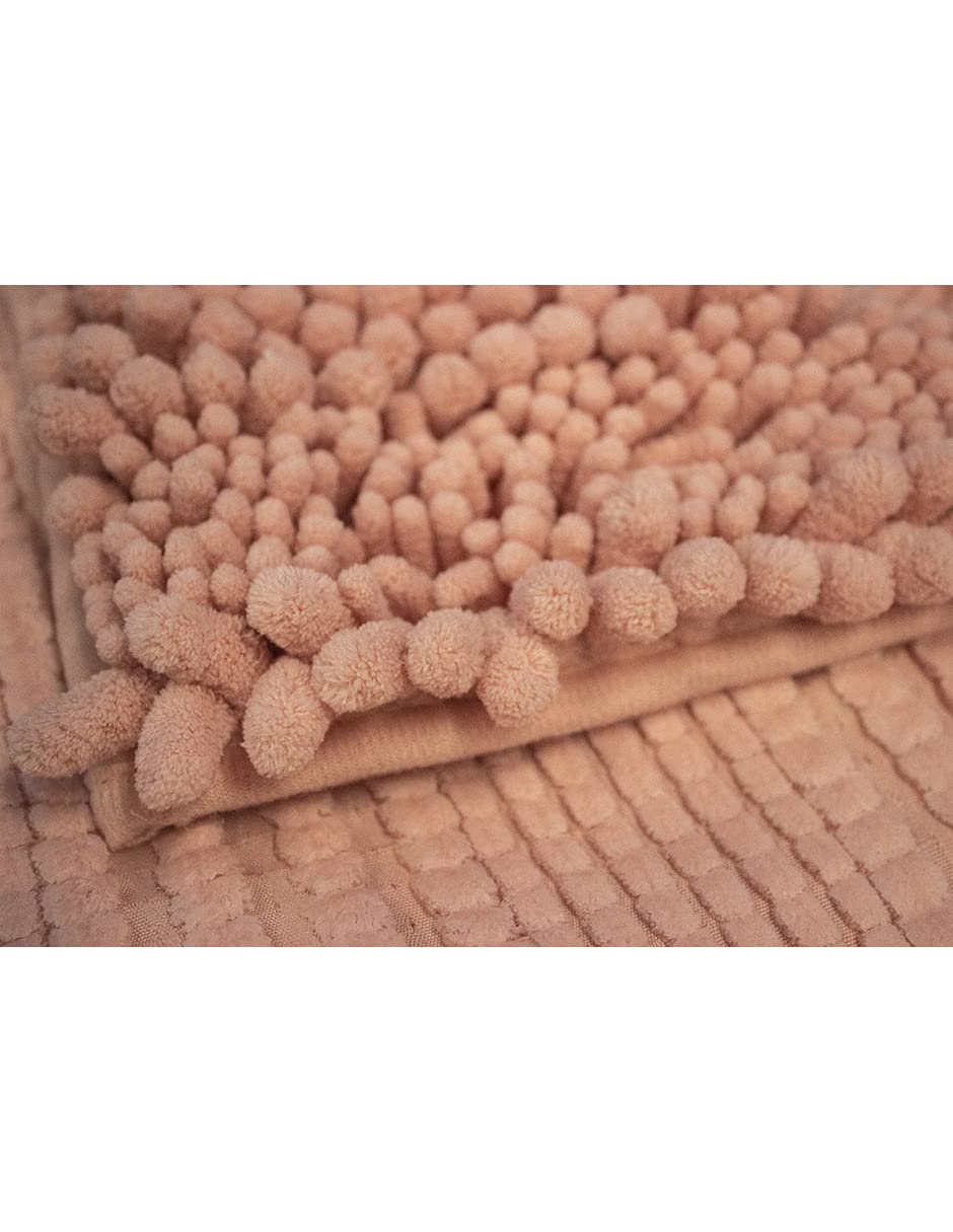 DIB Carpet & Home TAPETE DE BAÑO Chenille Bath Math Rosa 40X60 CM