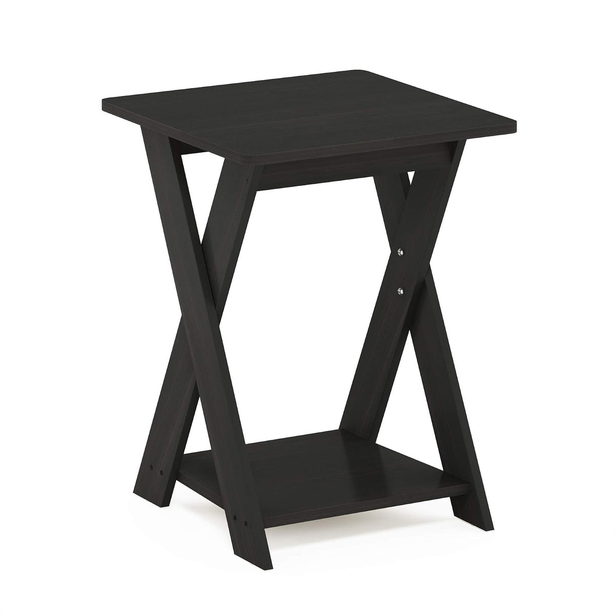 FURINNO Modern Simplistic Mesa Auxiliar, 1 Paquete sin Bandeja, Espresso