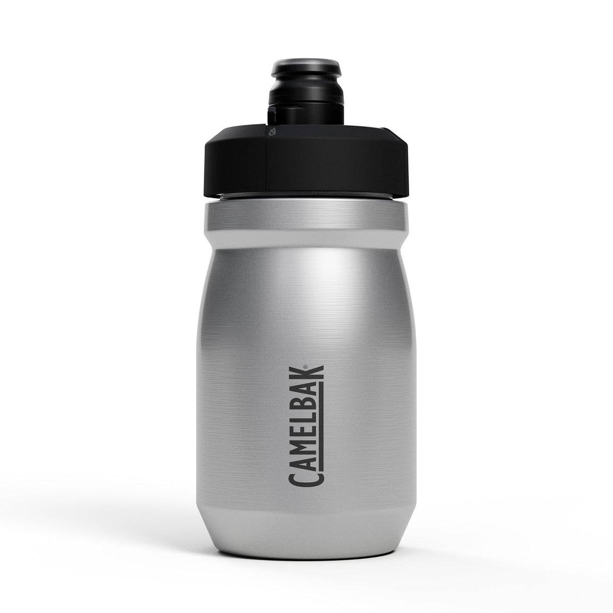 CamelBak Podium - Botella de Agua aislada de Acero para Bicicleta, Color Mercurio, 22 onzas - 0.4 Litros - Inoxidable