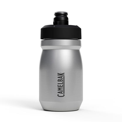 CamelBak Podium - Botella de Agua aislada de Acero para Bicicleta, Color Mercurio, 22 onzas - 0.4 Litros - Inoxidable