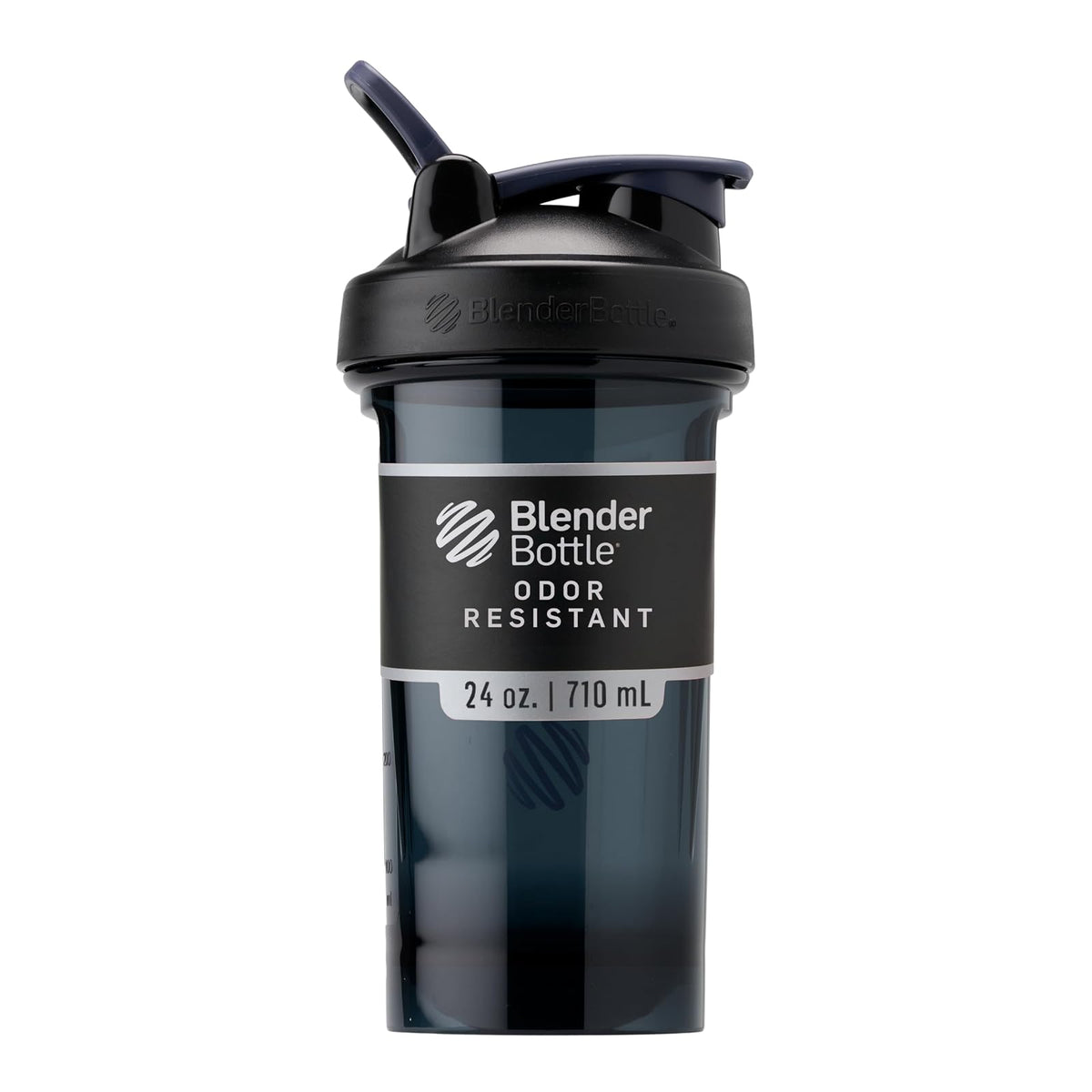 BlenderBottle Pro Series Shaker para Proteína - Negro - 0.7 Litros - Botella coctelera