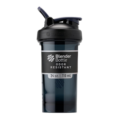 BlenderBottle Pro Series Shaker para Proteína - Negro - 0.7 Litros - Botella coctelera
