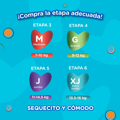 KleenBebé Comodisec, Pañal Para Bebé, Tamaño Grande, Caja Con 216 Pañales