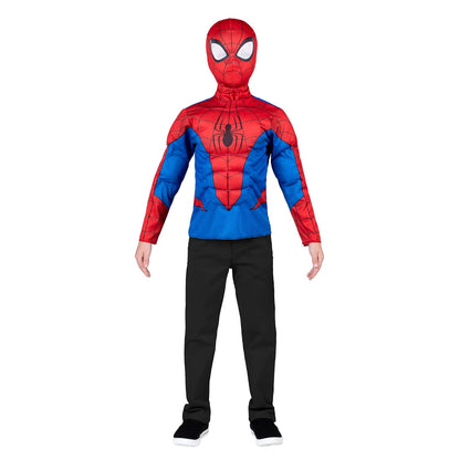 Marvel Spider-Man - Caja oficial de disfraces para jóvenes, parte superior acolchada con máscara desmontable (0) multicolor