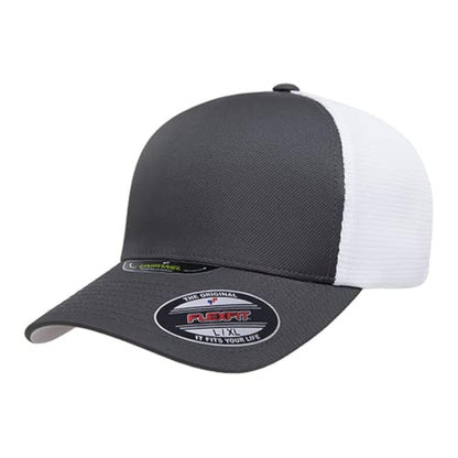 Flexfit Flexfit Melange Unipanel Trucker Cap Gorra de béisbol Unisex Adulto - G-XL - Carbón - Blanco