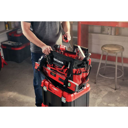 CRAFTSMAN VERSASTACK - Bolsa de herramientas con cierre, organizador de 31 bolsillos, bolsa de herramientas resistente (CMST17622)