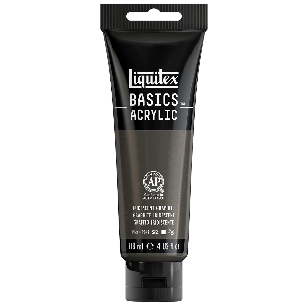 Liquitex Basics Pintura Acrílica, Tubo de 4 oz - Grafito - Tubo de 4 onzas