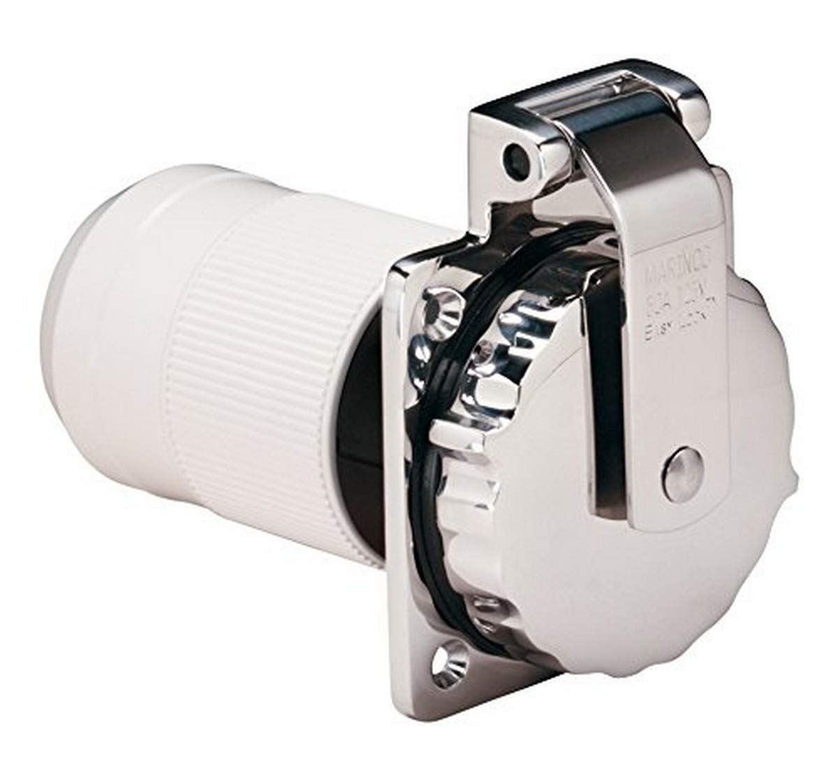 Marinco 50 Amp 125V y 125/250V Entradas de alimentación - 125V Redondo SS