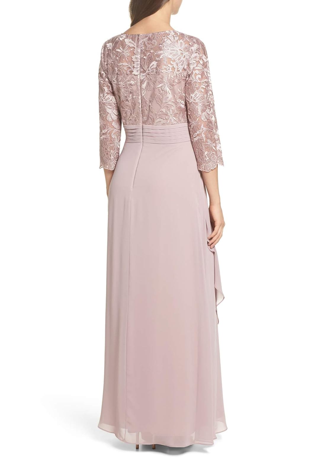 Alex Evenings Vestido Largo de Encaje con Cintura Imperio Vestido para ocasión Especial para Mujer