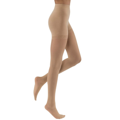 JOBST Ultrasheer Medias de compresión, Baja 15-20mmHg, Pantimedia, Talla L | Punta Cerrada, Color Natural, Compresión de Grado Médico