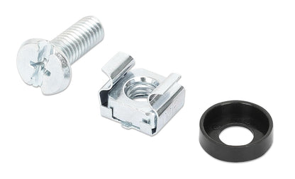 Kit Tornillos Rack M6 50 Piezas con Tuercas Enjauladas y Arandelas, Tornillería para Gabinete Rack 19 Pulgadas y Server Rack, para Montaje de Equipos Intellinet 711081