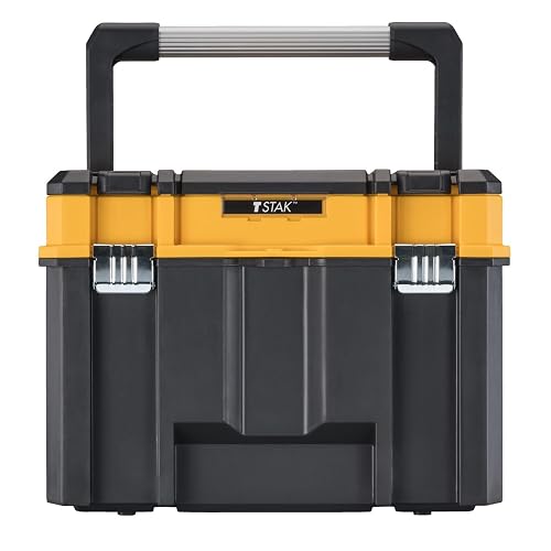 DEWALT Caja de herramientas, 18" (45cm), sistema modular apilable, caja organizadora profunda (DWST17814)