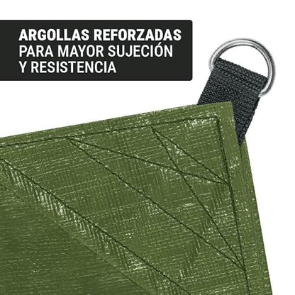 Truper Expert LT-34X, Lona Uso rudo, Verde Olivo, 3 x 4 m, Paquete con 1 Pieza