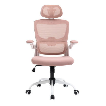 COKOS Silla Oficina ergonómica de Respaldo Alto con Soporte Lumbar Ajustable y reposacabezas Altura reclinable descansabrazos Ajustables Silla Gamer sillas para Escritorio Silla ergonomica Rosa