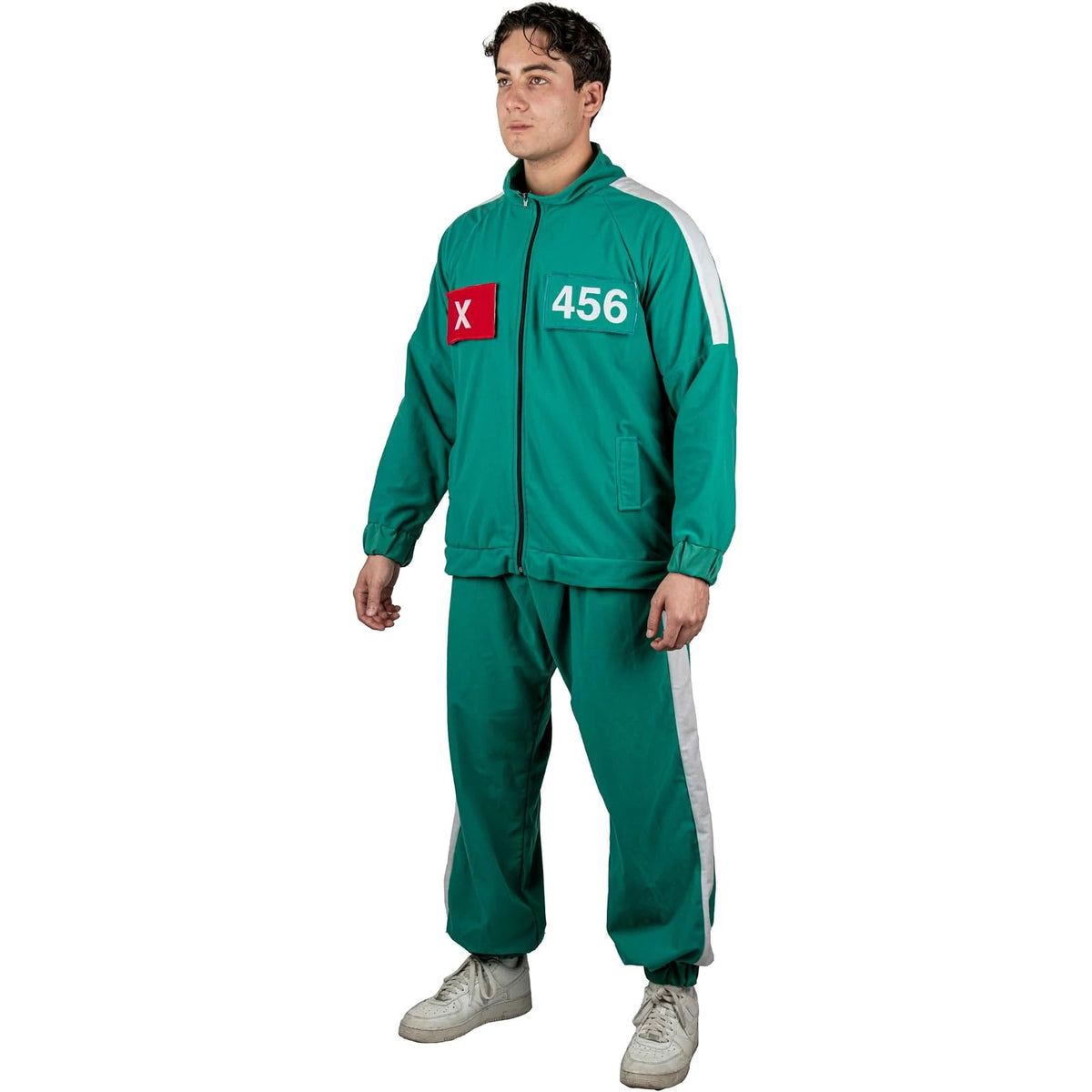REV Disfraz de Jugador para Adulto – Licencia Oficial El Juego del Calamar – Color Verde – Traje Completo – Cosplay | Halloween | Fiesta | Ropa Temática Talla M
