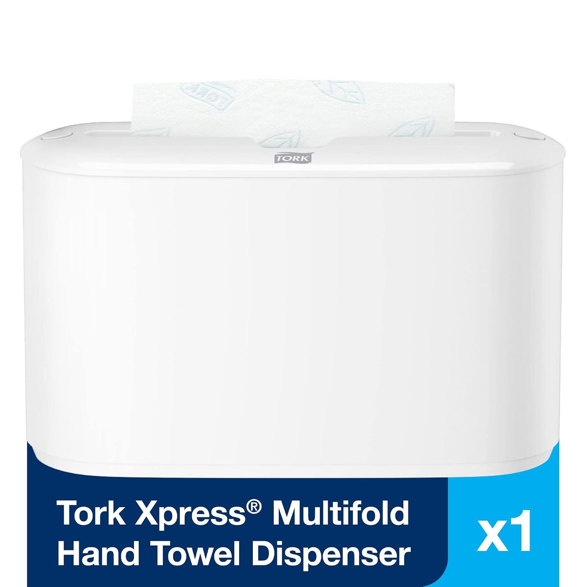 Tork Xpress 302020 Countertop Multifold Hand Towel Dispenser, Plastic, 7.92" Height x 12.68" Width x 4.56" Depth, White (Case of 1) For use with Tork MB550A, MB640, MB540A