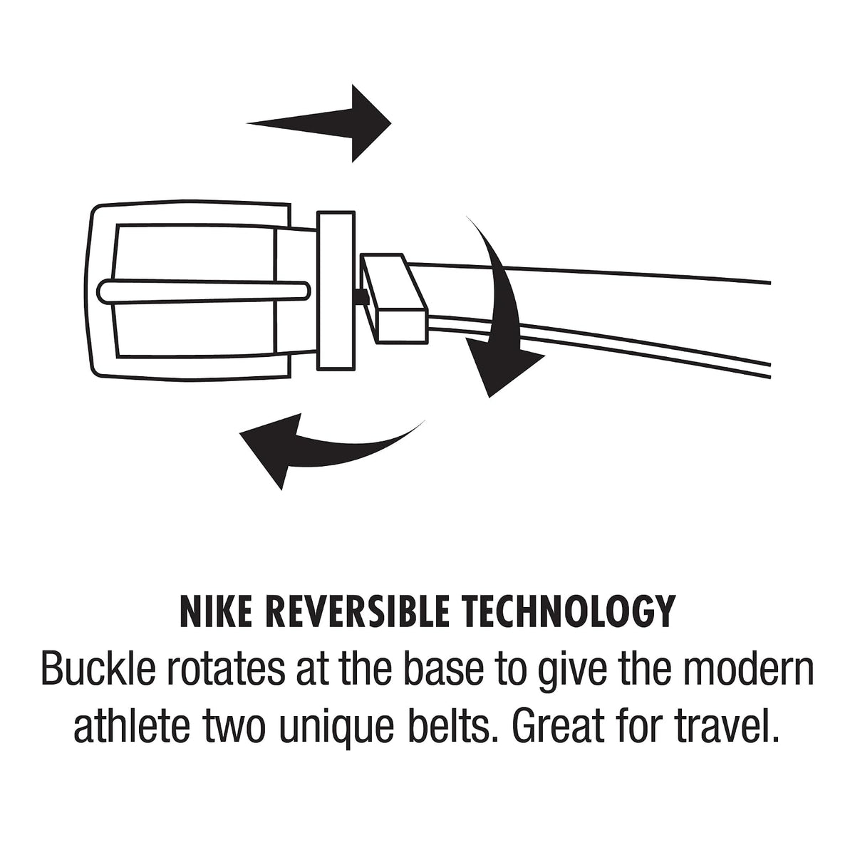 Nike Cinturón clásico reversible para hombre negro/gris