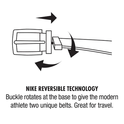 Nike Cinturón clásico reversible para hombre negro/gris