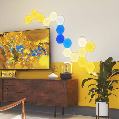 Nanoleaf Shapes - Kit de Inicio de Hexágonos de iluminación LED inteligente con 7 hexágonos