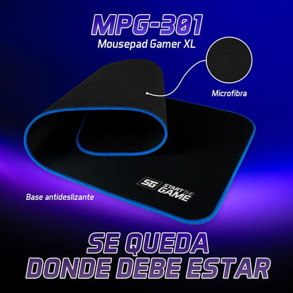 Vorago Mouse Pad Gamer XL 80x35 Start The Game MPG-301 Tapete Microfibra Antideslizante