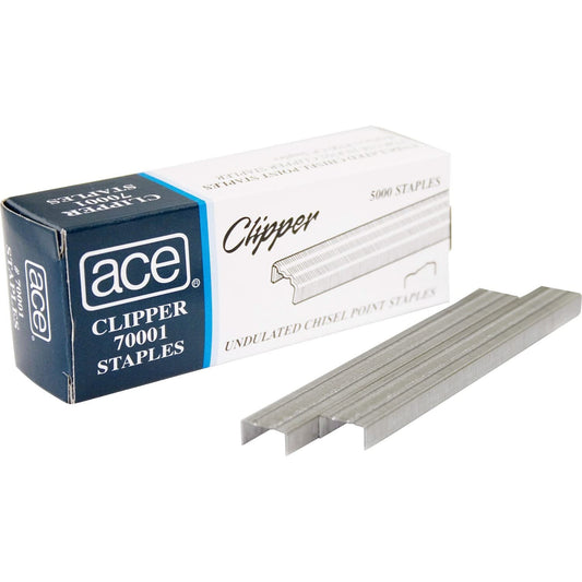 Advantus - Grapas Ace Clipper, Caja de 5000 grapas, Plateado, Box of 5,000 Staples