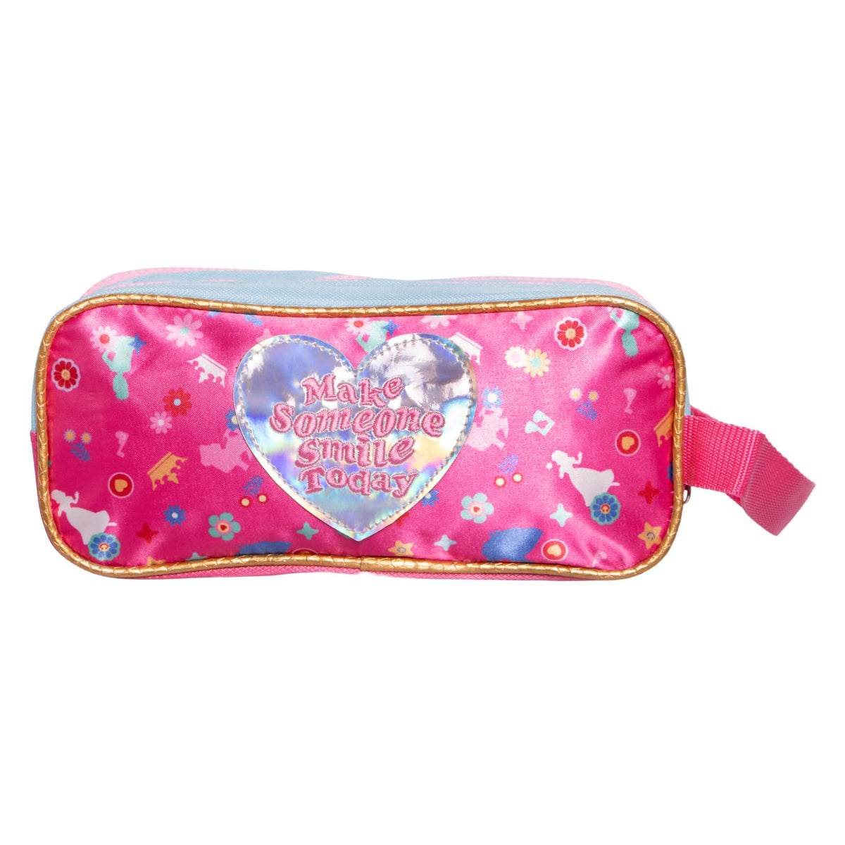 Ruz Lapicera Triple Infantil | Princesas Disney | 100% Poliéster | Medidas 23 x 10 x 8 cm | Estuche Escolar para niñas con Tres Compartimentos y Práctico Cierre de Cremallera para Útiles