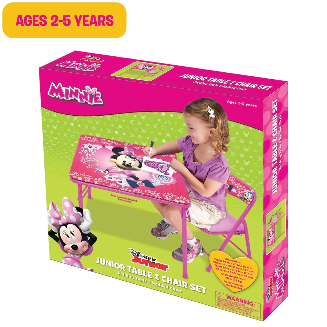 Disney - Minnie Mouse Blossoms & Bows Jr. Set de mesa de actividades con 1 silla