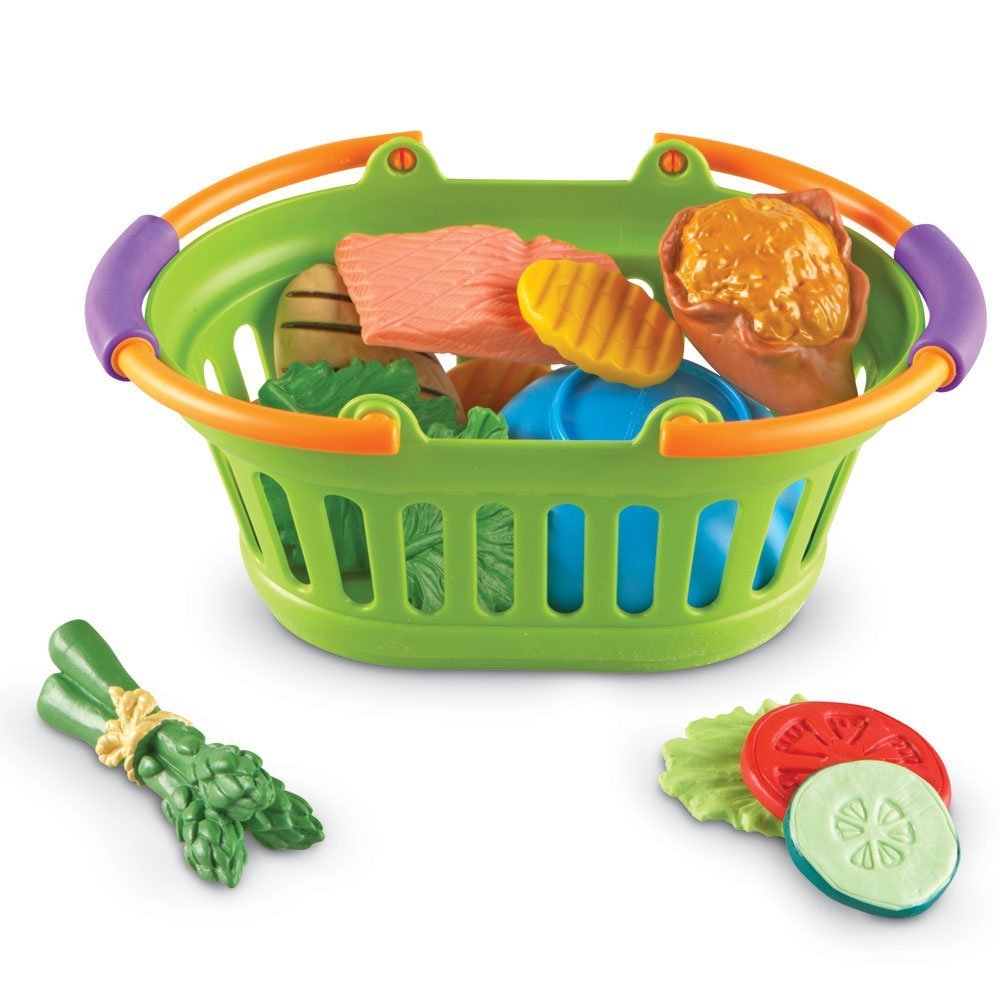 Cena saludable New Sprouts | Juego de comida, juguetes de cocina, juego de 14 piezas, edad 18 meses