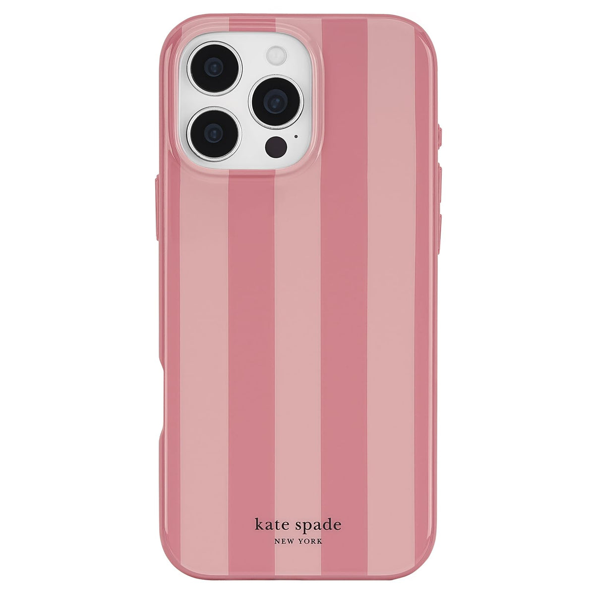 Kate Spade New York - Funda para iPhone 16 Pro MAX, diseño de Rayas de Coral Rosa