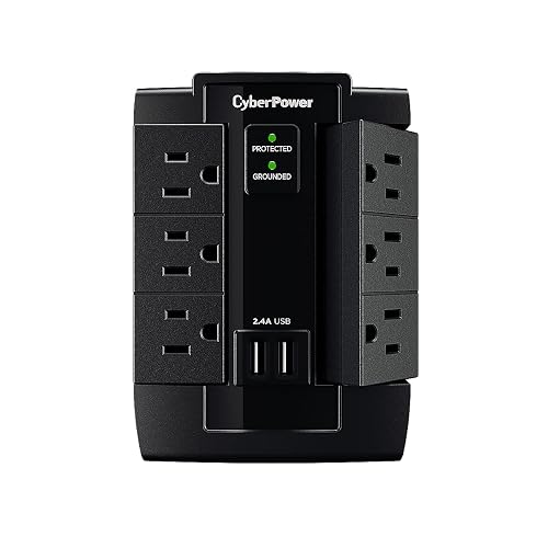 CyberPower P600WSURC1 Supresor De Picos, Negro