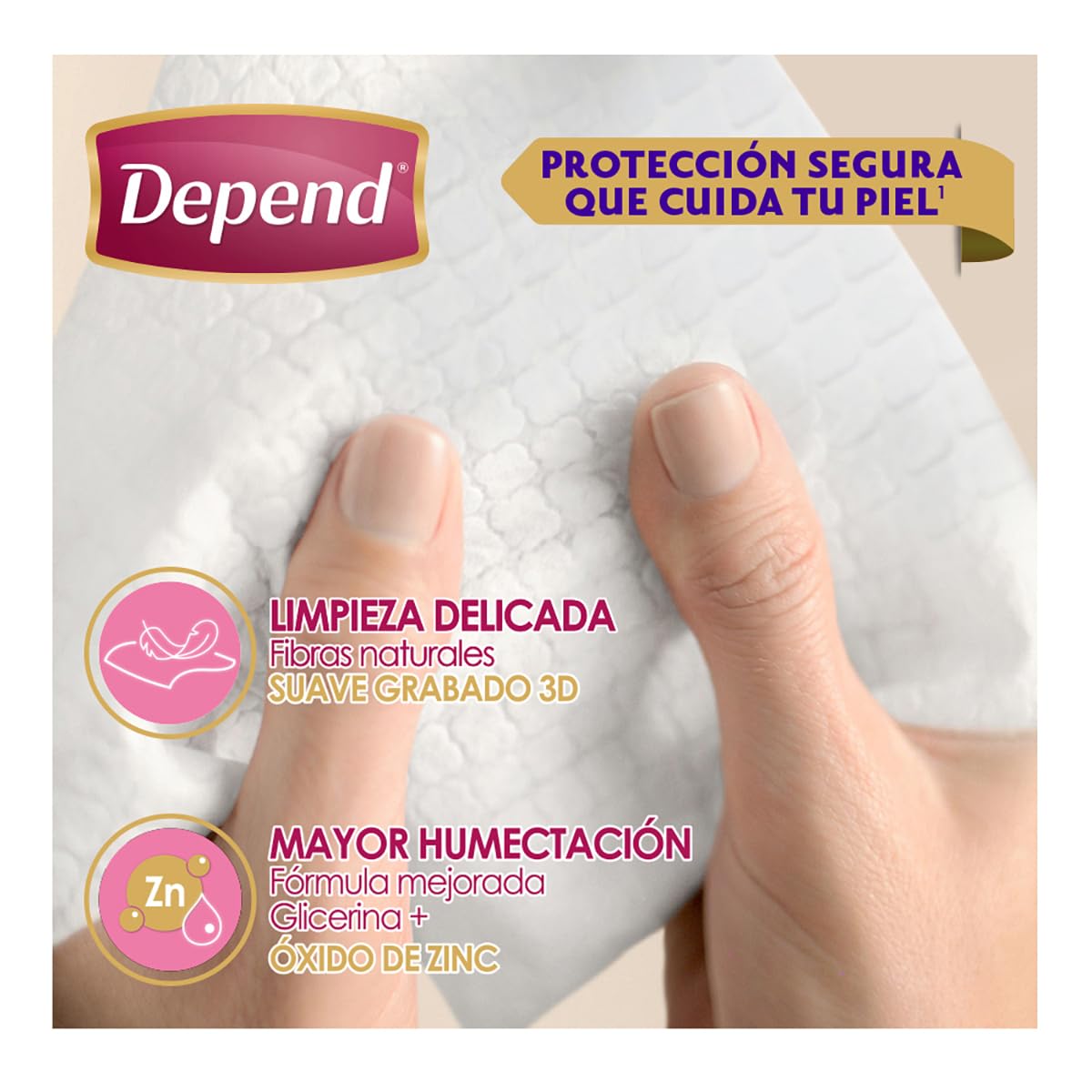 Depend Toallas Húmedas para Incontinencia, Caja con 756 toallas (18 paquetes de 49 toallas c/u), hipoalergénicas, extra grandes y sin alcohol
