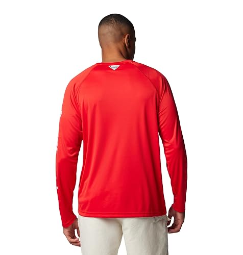 Columbia Sportswear Men's Terminal Tackle Long Sleeve Shirt, Key West/Vivid Blue Logo, Small